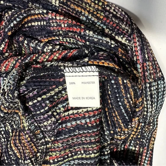 Damee Artsy Patchwork Sleeveless Button-up Tunic with Wire Collar Lagenlook XL - Picture 11 of 15